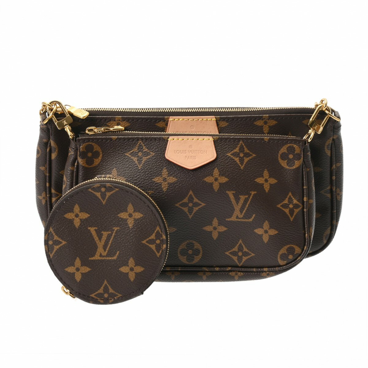 ルイ ヴィトン LOUIS VUITTON モノグラム ミュルティ ポシェット アクセソワール カーキ M44813 モノグラムキャンバス ユニセックス ショルダーバッグ ヴィトンバッグ バック ブランド 【ローン48回払い無金利】【中古】