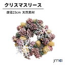 クリスマスリース 23cm(直径)×6m(厚み) 雪の結晶 パステルカラー 天然素材 クリスマス 松ぼっくり パイン デコレーション 飾り ガーランド 可愛い オーナメント 変形 自由自在 北欧 玄関 ドア 窓 パーティー 開店お祝い 新築祝い