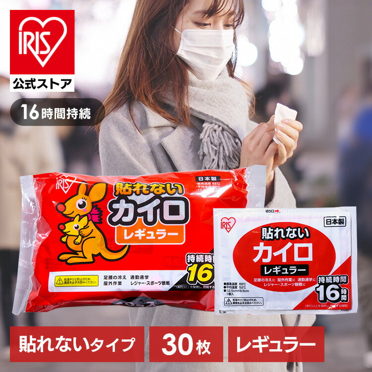 カイロ 貼らない アイリスオーヤマ レギュラー 30枚入り送料無料 貼れないカイロ 貼れない 30枚入り 10枚入り×3袋 普通 使い捨て 使い捨てカイロ 備蓄 防寒 寒さ対策 冬 通勤通学 レジャー スポーツ観戦 まとめ買い アイリスプラザ