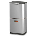 \P10倍!20日4H限定20時~/トーテム マックス 60L ステンレス 30060 送料無料 ゴミ箱 ふた付 2段式 ダストボックス スタイリッシュ 分別 ごみ入れ ジョセフジョセフ キッチン Joseph Joseph 【D】【B】