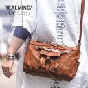 【1年保証】 ショルダーバッグ リリー リアルマインド フォロ オイルレザー レディース キャメル REALMIND LILY 110070