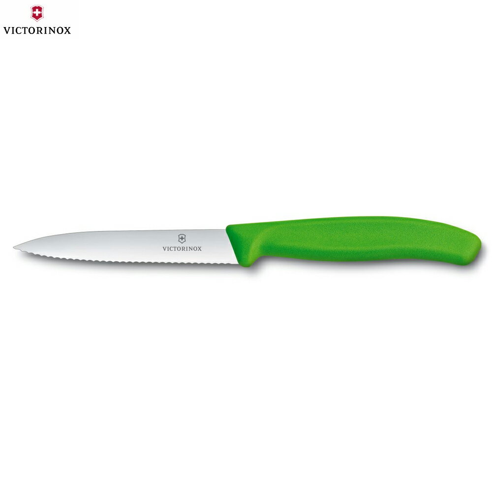 【メール便送料無料】　VICTORINOX　ビクトリノックス　ペティーナイフ　波刃　グリーン