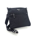 【中古】【Aランク】PRADA プラダ ナイロン ショルダーバッグ 1BH716 ブラック