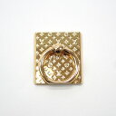 【中古】【SAランク】LOUIS VUITTON ルイヴィトン モノグラム サポート・テレフォン ナノグラム スマートフォン アクセサリー M64868 ゴールド