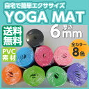 送料無料 ヨガマット 6mm 収納ケース付き トレーニングマット エクササイズマット ダイエット 器具
