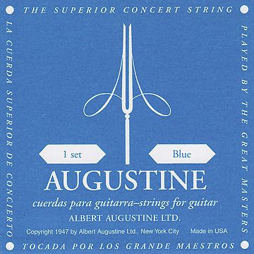 AUGUSTINE / 【オーガスチン】 BLUE ハイテンション 【弦 クラシックギター弦 ガットギター弦】【御茶ノ水本店】