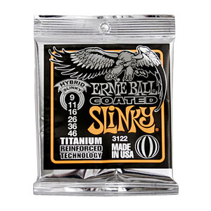 ERNIE BALL / 3122 Coated Electric Hybrid Slinky 1セット.009 - .046　アーニーボール コーティング エレキギター弦