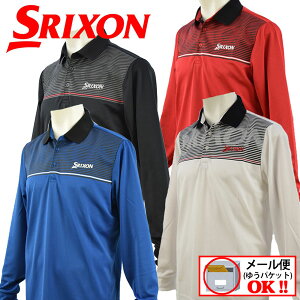 【1点までメール便可】【30%OFF！】 スリクソン 【SRIXON】 ゴルフ GOLF 長袖シャツ SRM1066F (メンズ/ゴルフウェア/ポロシャツ/Tシャツ/父の日ギフト/プレゼント/吸汗/速乾/UVケア/モーション3D/オシャレ/動きやすい/2016秋冬モデル)