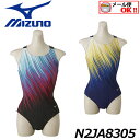 【1点までメール便可】【2018春夏モデル】ミズノ【MIZUNO】プライム・ストローク ワンピース(ピースバック) N2JA8305 フィットネス水着 レディース 女性用 (スイムウェア/水泳/競泳/競泳水着/競泳用水着/スイミング/水中エクササイズ/水中ウォーキング用)