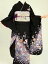 【振袖レンタル】K2004黒地金ラメ紫小花(成人式 結婚式 結納 お呼ばれ 振袖フルセット)