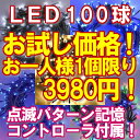 お試し価格 新LEDイルミネーション電飾100球(1人1個限...