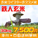 ★【本州・四国送料無料】復活!鉄人玄米30kg:お米マイスターおススメの未検査米★【再調製済】【精米無料】【小分け可】【02P12nov10】※北海道・沖縄・九州地区は別途送料400円【smtb-T】