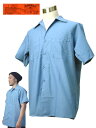 ワークシャツの定番!REDKAP(レッドキャップ)のWORK SHIRT S/S ワークシャツ Petrol Blue