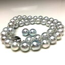 真珠 ネックレス パール 鑑別 アコヤ真珠 イヤリング or ピアス セット 9.5-10mm ホワイトシルバーブルー(ナチュラル) シルバー クラスップ 67158 イソワパール