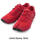 足袋型シューズ ラフィートジパング Lafeet Zipang(Red)【ウォーキングシューズ】