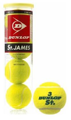 【ダンロップ】テニスボール St.JAMES（セントジェームス・4球入り） DSTJAMESA4DOZ《1ケース毎にボールバッグプレゼント》《2ケース以上ご購入で送料無料》