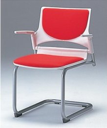 CM303P-MY_X1 ミーティングチェア 会議椅子 キャンチレバー脚 粉体塗装 肘付 布張り