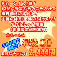 【地域限定送料無料!】赤字覚悟の大放出!訳ありアウトレット福袋!数量限定!野菜&きのこ福袋「和ちゃんの福袋(夏)」ドカーンと1箱!12品の野菜ときのこを入れて限界価格に挑戦中!※関東以外は14時以降の到着となります。