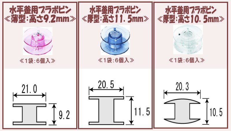 いすずおすすめのソーイング用品♪水平釜用プラボビン≪サイズ3タイプあります≫【定番】...:isz:10000600