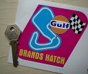 GULFのブランズハッチサーキットのレース記念のステッカー,シールイタリア国内販売用