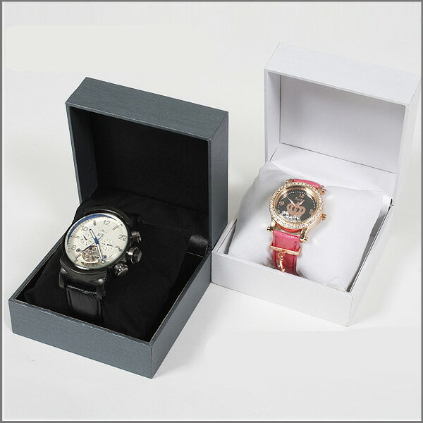 腕時計専用BOX箱/ウォッチケース/時計ケース/時計BOX/時計箱/腕時計箱/ギフトボックス（2色/チャコール/ホワイト）