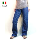 FREESOUL イタリア製 インポート 麻素材デニム 涼しげパンツ デニム (ブルー) フリーソウル