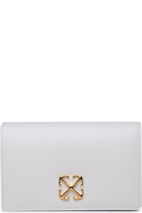 Off-White クラッチバッグ ホワイトレザーバッグ