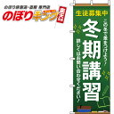 冬期講習 文字白のぼり旗 0270054IN 60cm×18...