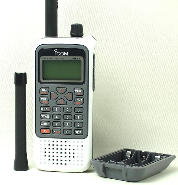 広帯域受信機(ワイドバンドレシーバー)アイコムIC-RX7(電池ケースBP-262)プレゼント！台数限定電池ケースプレゼントアイコム 広帯域ハンディレシーバーICOM消防無線・エアバンド無線鉄道無線に最適