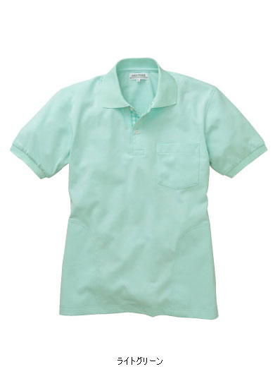 ポロシャツ-ポケット付き（4L〜5L）老人介護施設けユニフォーム