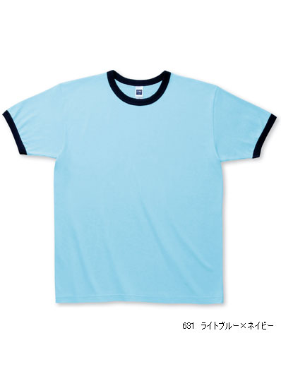 Tシャツ-衿と袖の配色が効いたタイプ