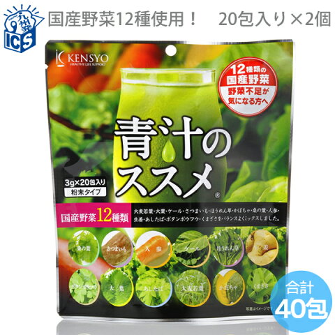 国産青汁　12種類の国産野菜 青汁のススメ3g×40包入りメール便送料無料 MSM