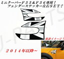 BMWミニクーパー(F55、F56)フェンダーステッカーユニオンジャック!グレー&ブラックタイプ