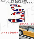 BMWミニクーパー(F55、F56)フェンダーステッカーユニオンジャック赤青 かんたん貼り付け!