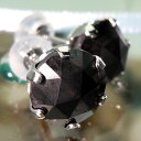 【上質ジュエリー】プラチナ(Pt900)ブラックダイヤモンド ピアス(大粒/ローズカット/片耳販売OK)【宝石 ジュエリー】【プレゼント】【クリスマス】10p20May17