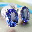 【上質ジュエリー】【あす楽】ホワイトゴールド(K18WG) タンザナイト ピアス(1.4ct/12月誕生石/オーバル/ゾイサイト/シンプル/スタッド)【宝石 ジュエリー】【プレゼント】* 26,400円