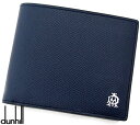 dunhil ダンヒル 19F2C32CA410R カドガン メンズ 小銭入れ付 二つ折り財布 ネイビー【送料無料】