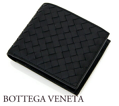 【BOTTEGA VENETA】　ボッテガヴェネタ　イントレチャート　小銭入れ付　二つ折り財布　193642 V4651 1000【送料無料】【マラソン1207P96】