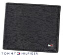 TOMMYHILFIGER トミーヒルフィガー 31TL130094 001 レザー 小銭入れ付き 二つ折り財布 ブラック【送料無料】