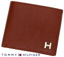 TOMMYHILFIGER トミーヒルフィガー 31TL25X011 251 Dublin レザー 小銭入れ付 二つ折り財布 タン【送料無料】
