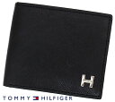 TOMMYHILFIGER トミーヒルフィガー 31TL25X011 001 Dublin レザー 小銭入れ付 二つ折り財布 ブラック【送料無料】