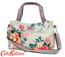 Cath Kidston キャスキッドソン ジップドハンドバッグ デタッチャブルストラップ ノーフォーク ローズ 花柄 2wayショルダーバッグ ストーン(グレーベージュ系) 594288 Stone【送料無料】