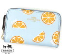 COACH アウトレット コーチ 2360 IMR3Q オレンジプリント ジップアラウンド コインケース 小銭入れ オレンジ×ブルー【送料無料】