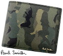 PaulSmith ポールスミス MA1 4833 ANLCAM PR メンズ NAKED LADY CAMO 小銭入れ付 二つ折り財布 迷彩 セクシーガール【送料無料】