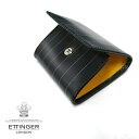 ETTINGER エッティンガー PINSTRIPE COLLECTION/ピンストライプコレクション 145JR コインケース 小銭入れ ブラック×イエロー