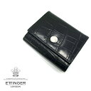 ETTINGER エッティンガー CROCO COLLECTION/クロココレクション 145JR EBONY クロコ型押しコインケース 小銭入れ ブラック