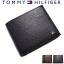 TOMMY HILFIGER トミーヒルフィガー 型押しレザー 二つ折り財布 全2色 31TL130094 トミーヒルフィガー 財布