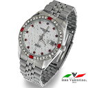 Izax Valentino メンズ腕時計 天然ルビー入りIVG-850-2
