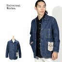 Universal Works jo[T[NX fj xCJ[`AWPbg BAKERS CHORE JACKET SLUB SELVEDGE DENIM UW1821067 12D04[Y WPbg Jo[I[ [N xCJ[Y d   ~ ~ ~ l ގ v[g]