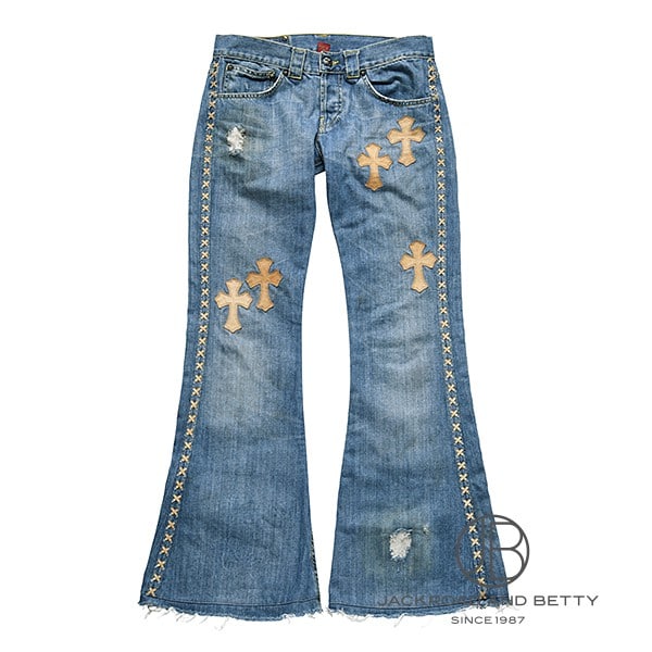 クロムハーツ CHROME HEARTS セメタリー クロスパッチ デニムパンツ 中古 その他
